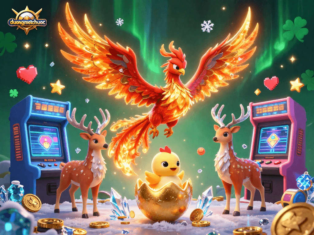 Experience duongmatchuoc with this vibrant and dynamic illustration featuring iconic gaming elements.