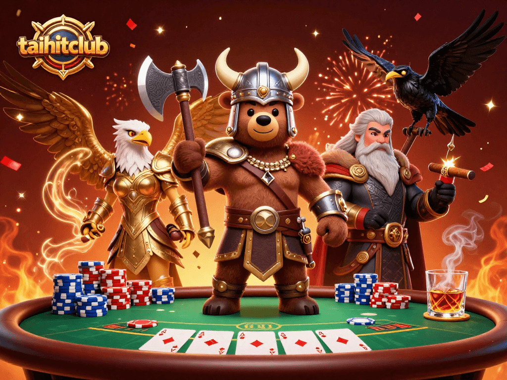 Experience the thrill at taihitclub with a vibrant and dynamic casino illustration.