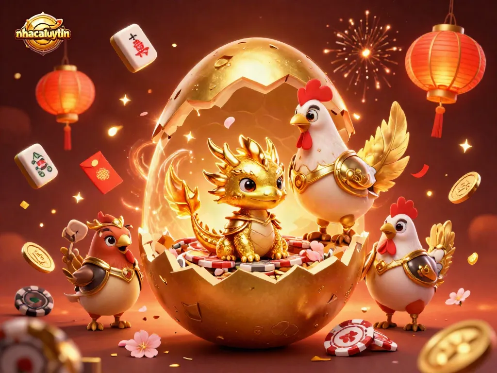 Engage with the exciting world of nhacaiuytin featuring a majestic dragon in a casino-themed setting.