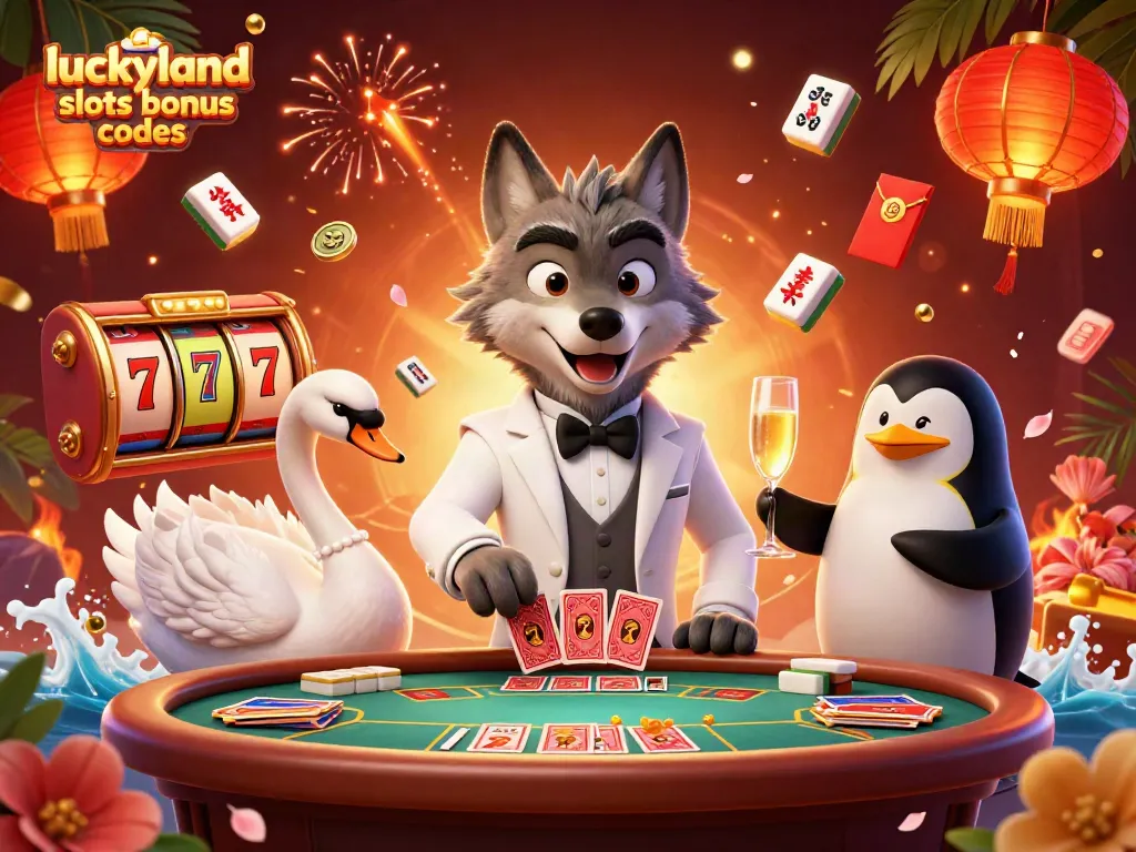 Experience thrilling gameplay with luckyland slots bonus codes and vibrant characters in an engaging casino scene.