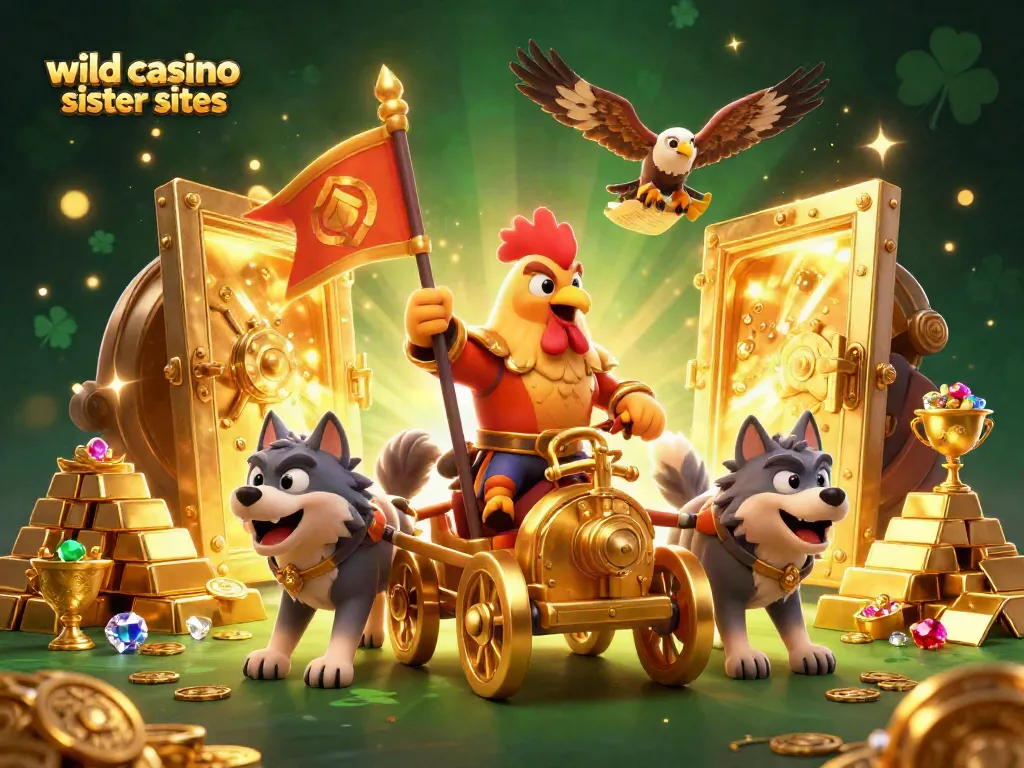 Explore wild casino sister sites with vibrant treasure elements in an engaging 3D scene