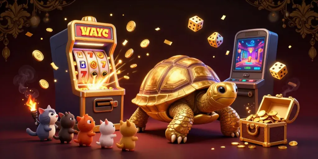 Spin the colossal golden tortoise pinball machine while winning with toto's immersive slot experience.