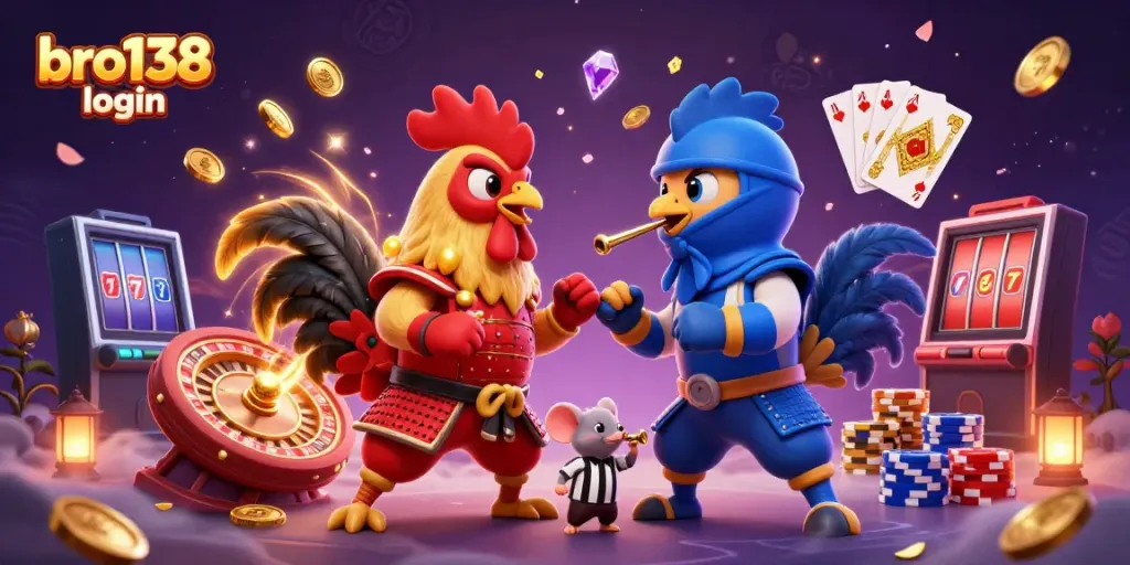 Engage with exciting gameplay at bro138 login featuring dynamic roosters, coins, and roulette.