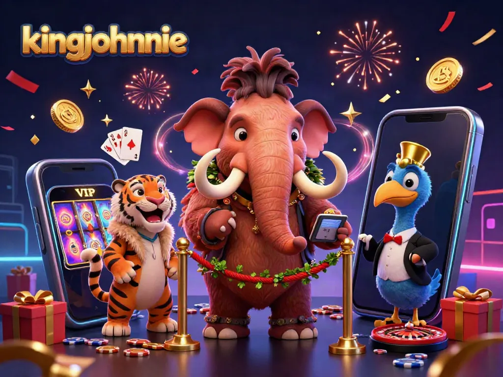 Enjoy thrilling moments at kingjohnnie casino with vibrant 3D characters and gaming elements.