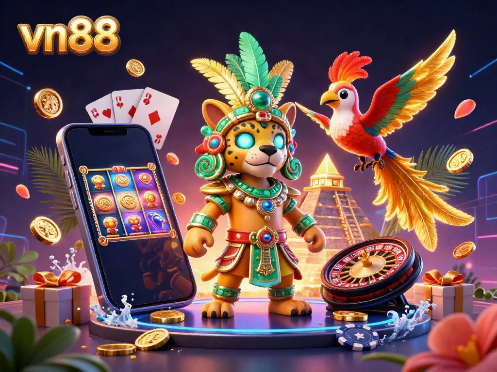 Join the vibrant world of vn88 with a mesmerizing Mayan priest, as they reveal exciting casino adventures.