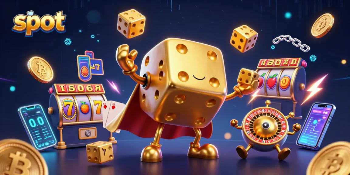Jelajahi slot dengan simbol keberuntungan dan elemen jackpot dalam ilustrasi kasino energik.