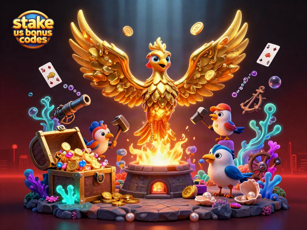 Play with stake us bonus codes to unlock casino rewards and bonuses with colorful game elements.