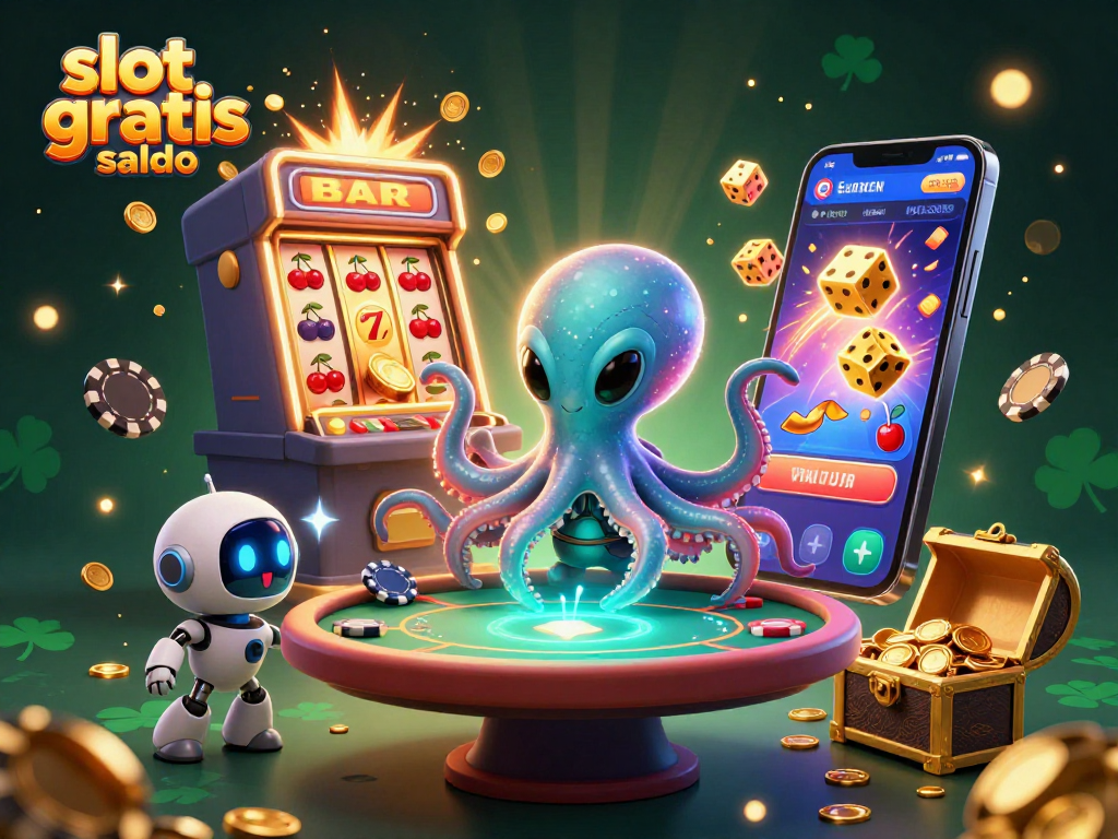 Experience slot gratis saldo offers with vibrant alien characters at a lively casino scene.