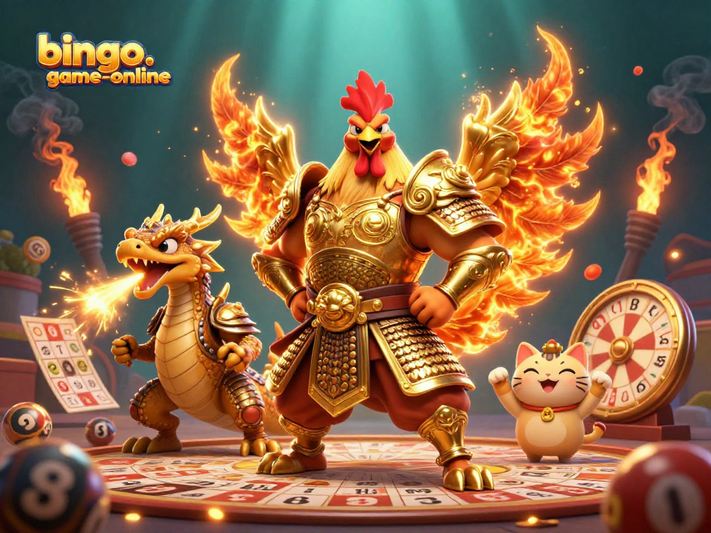 Win big with bingo-game-online in this dynamic bingo-themed casino illustration featuring vibrant game elements.