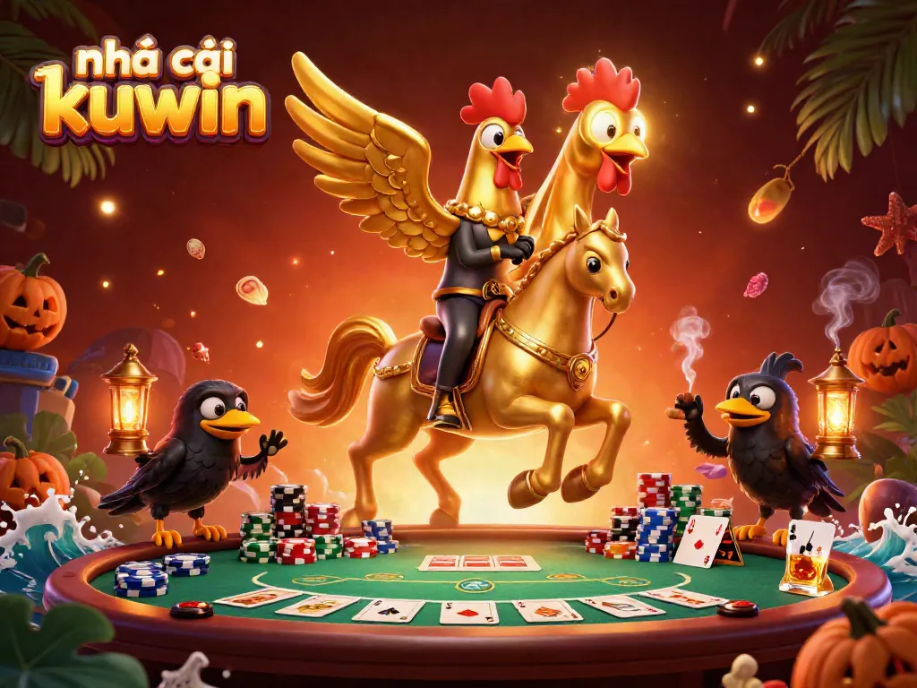 Experience thrilling games at nhà cái kuwin in this vibrant midnight casino scene.