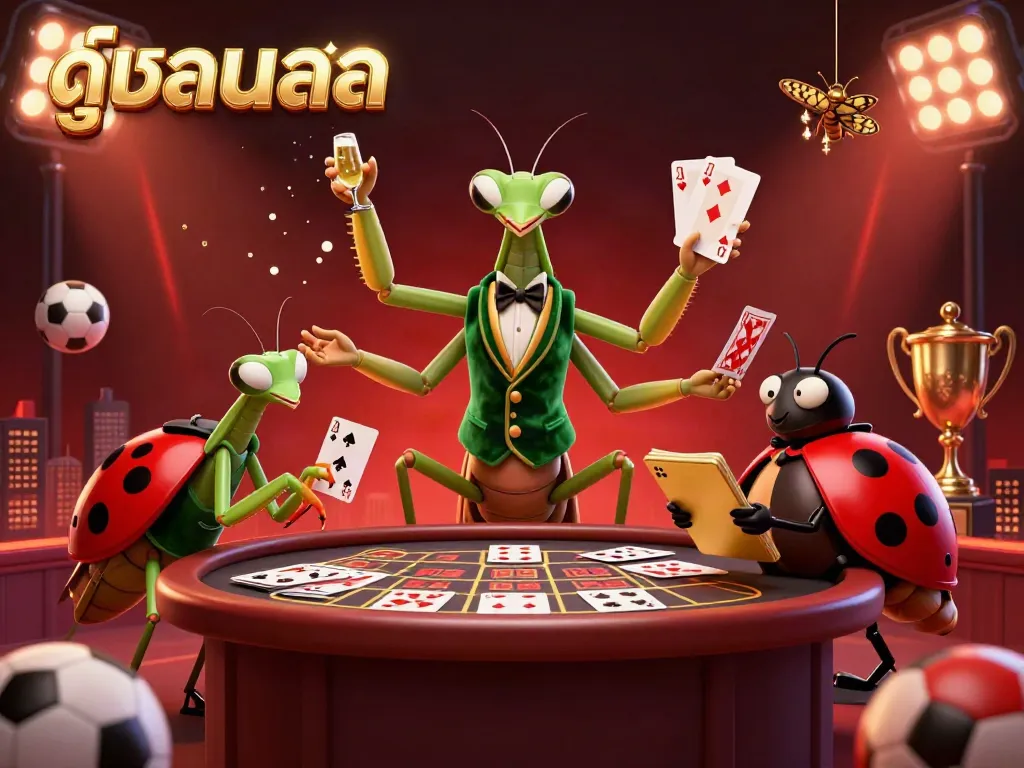 Experience fresh views of sports thrills with ดูบอลสด, captured in a vibrant sports betting scene featuring cartoon characters in action.