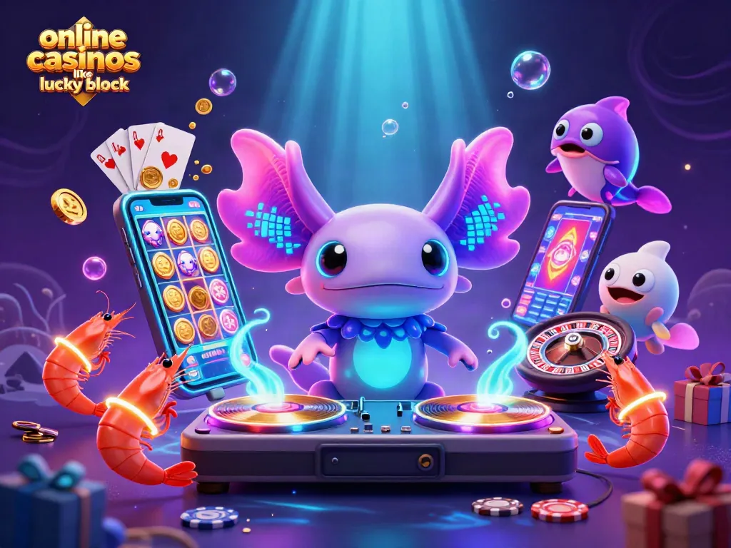 Enjoy vibrant gameplay at online casinos like Lucky Block with exciting characters and game elements.