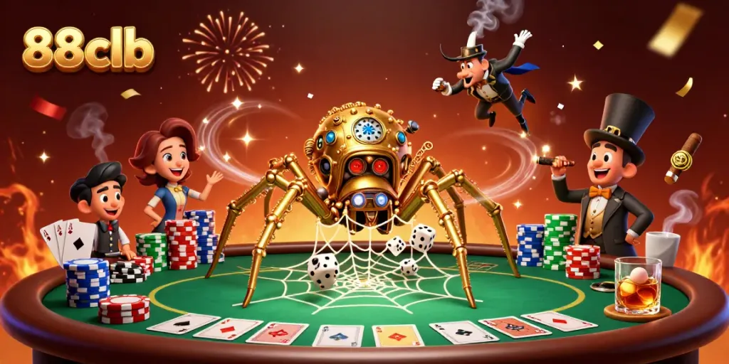 Experience thrilling moments at 88clb with steampunk motifs and vibrant casino elements.