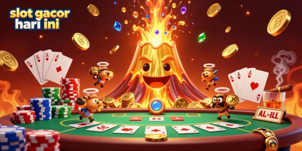 Slot gacor hari ini dengan karakter gunung berapi menang, melimpahkan koin dan harta berharga.