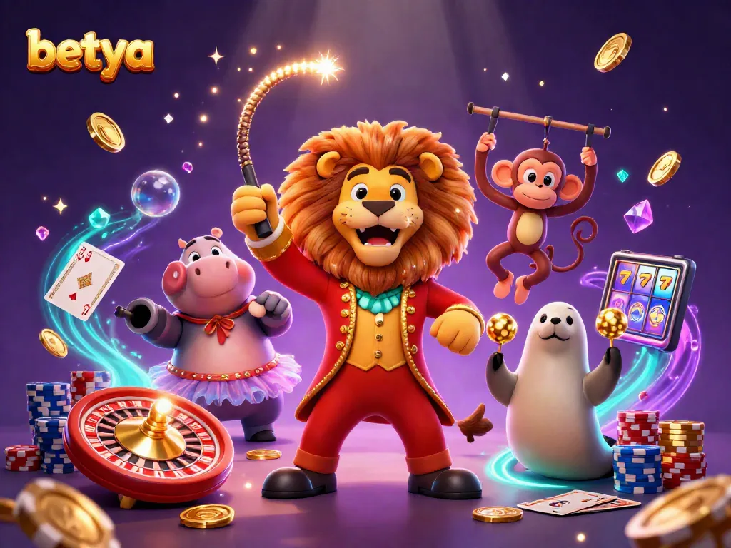 Experience the thrill at Betya Casino with lively characters and dynamic gambling elements.