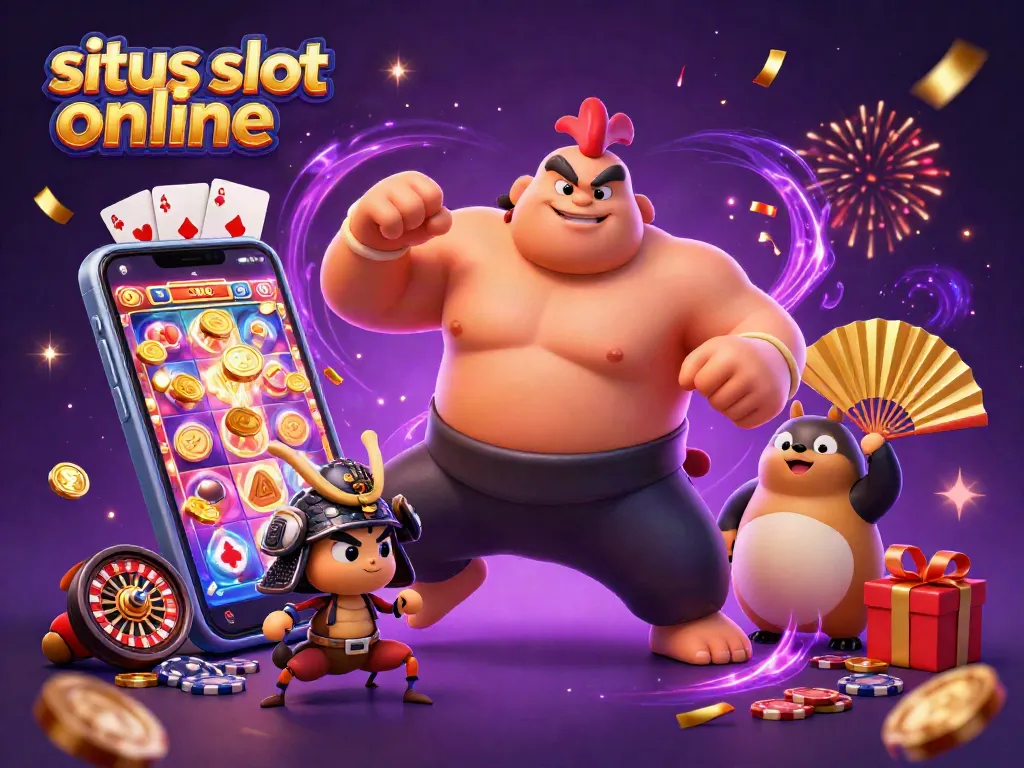 Animasi 3D menarik situs slot online menampilkan karakter unik di tengah permainan slot.