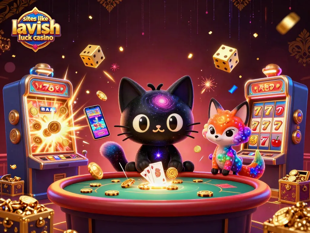 Engage with slots and sweepstakes in vibrant detail showcasing sites like lavish luck casino