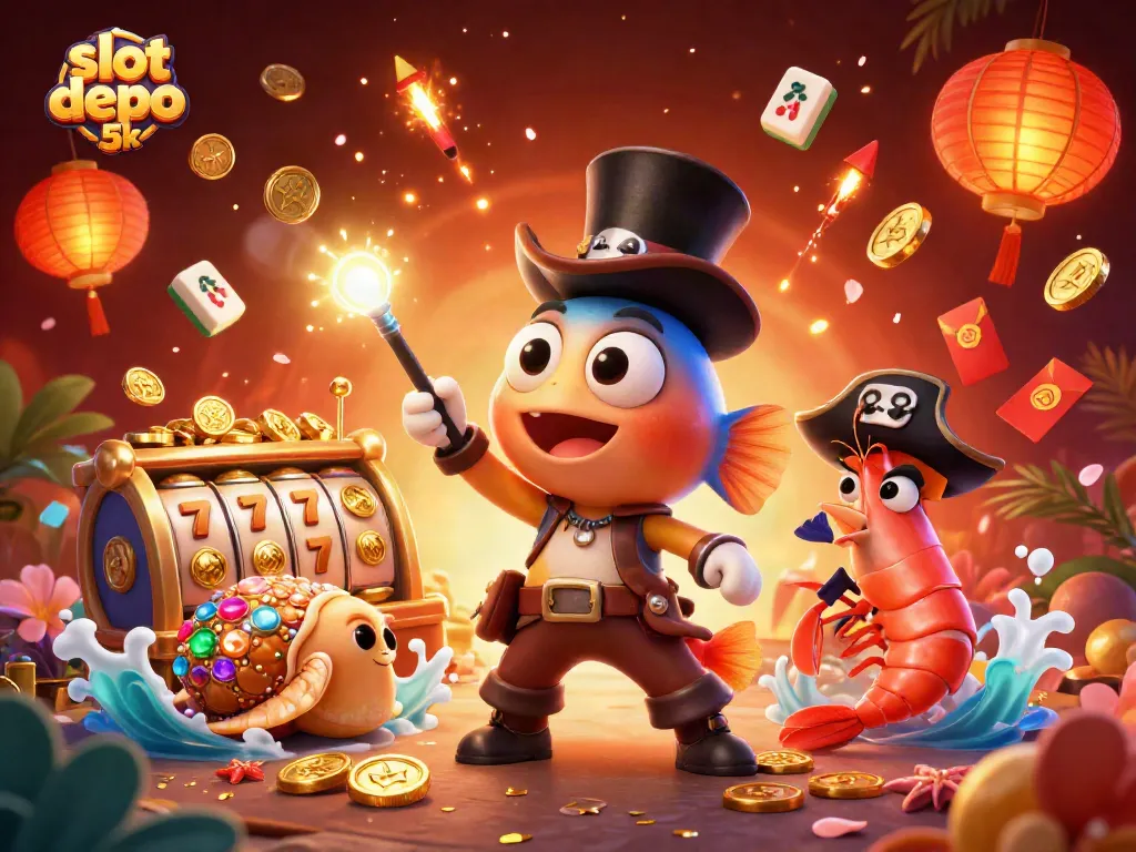 Experience thrilling wins with slot depo 5k while marine characters attract golden coins.