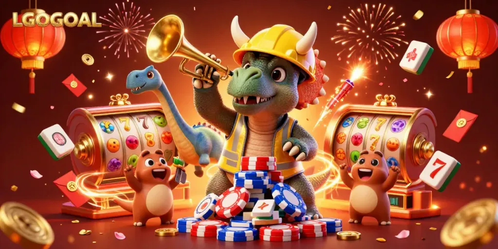 Experience LGOGOAL winning excitement with vibrant casino fun and animated characters.