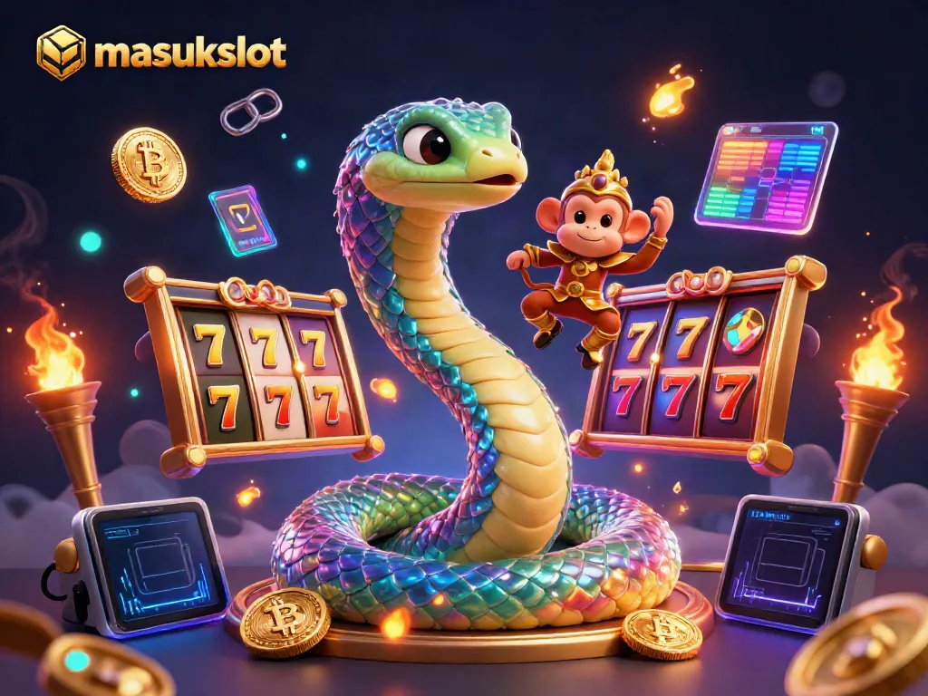 Menarik keberuntungan Anda di masukslot dengan ilustrasi kasino yang menarik dan berwarna-warni.