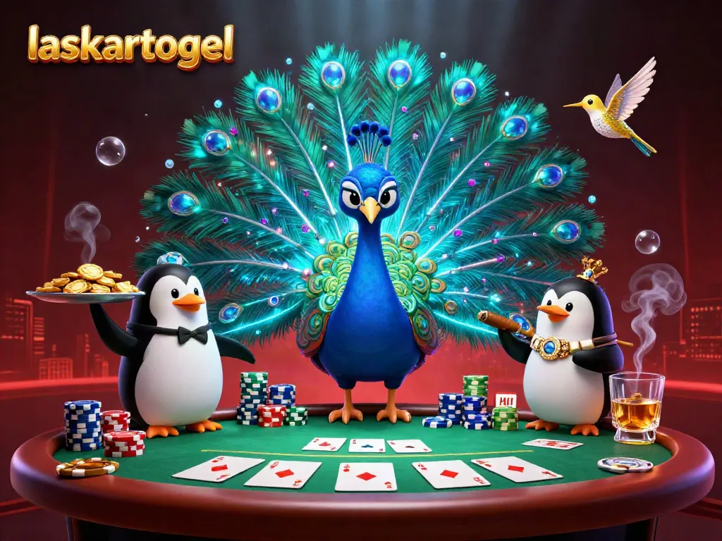 Engage in thrilling gaming action with laskartogel, featuring a vibrant scene with poker elements and dynamic characters.