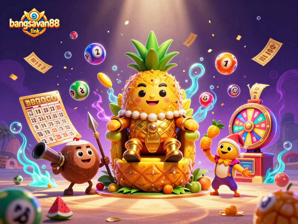 Engage with the exciting bangsawan88 link at the vibrant beach casino with characters and dynamic game elements.